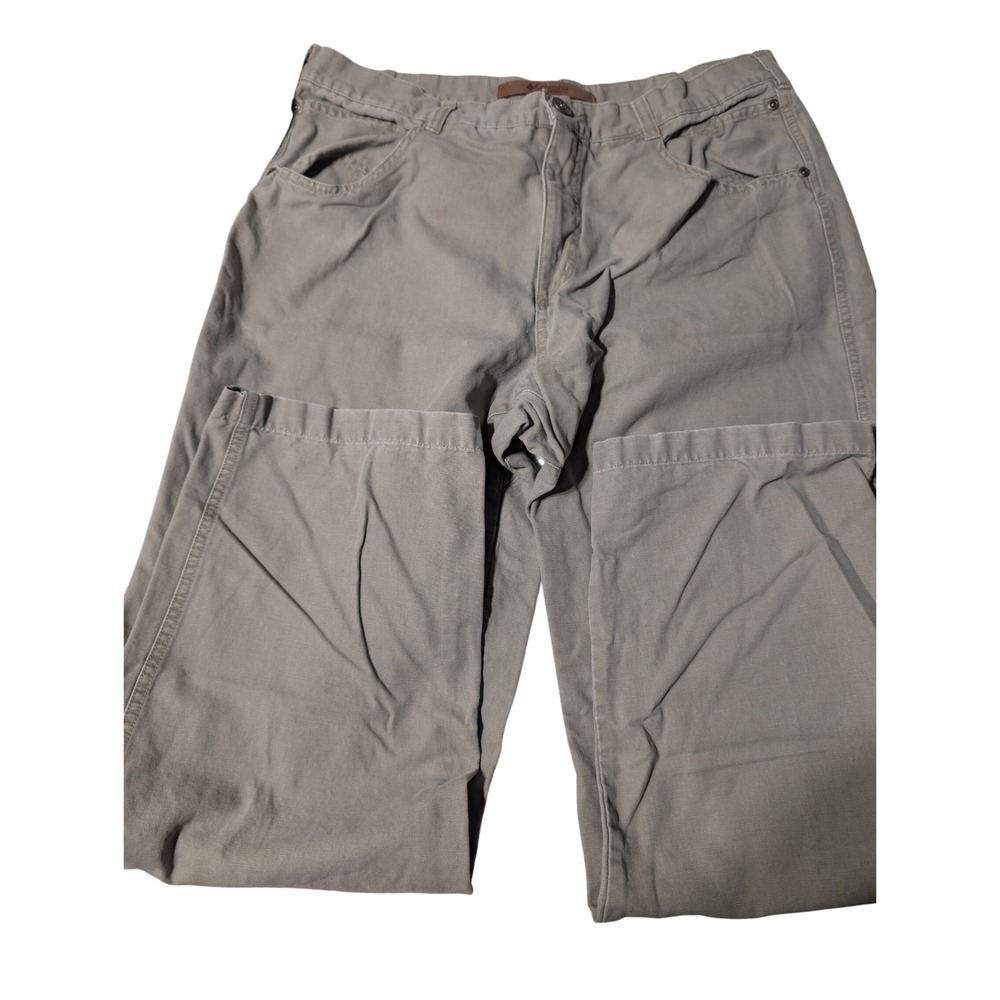 Columbia River Lodge Pants Mens Size 36x32 Beige Cargo Pocket A2